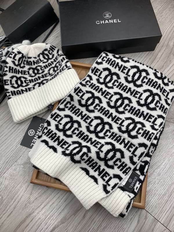 Chanel Scarf Hat hm (387)