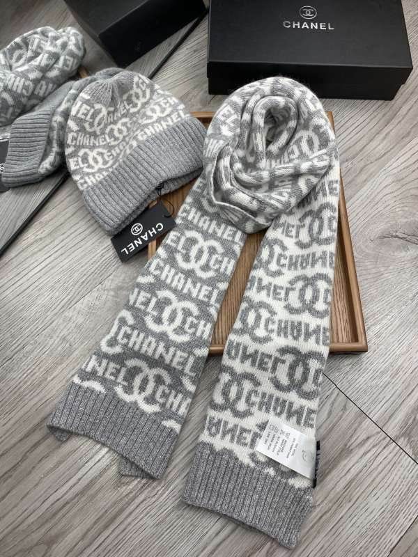 Chanel Scarf Hat hm (388)