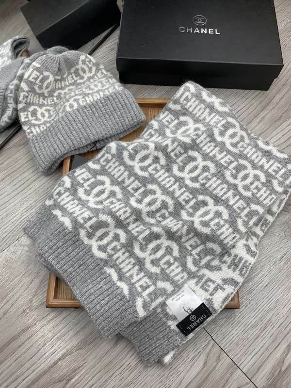 Chanel Scarf Hat hm (389)