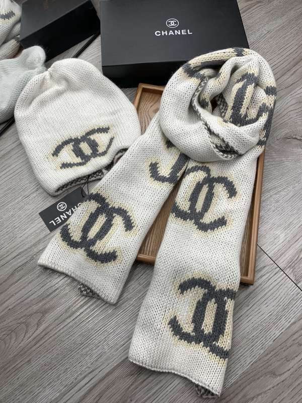 Chanel Scarf Hat hm (393)