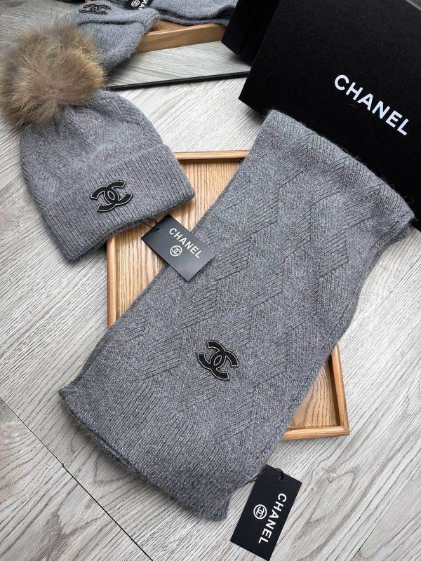 Chanel Scarf Hat hm (421)