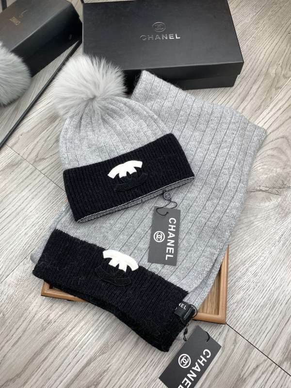 Chanel Scarf Hat hm (446)
