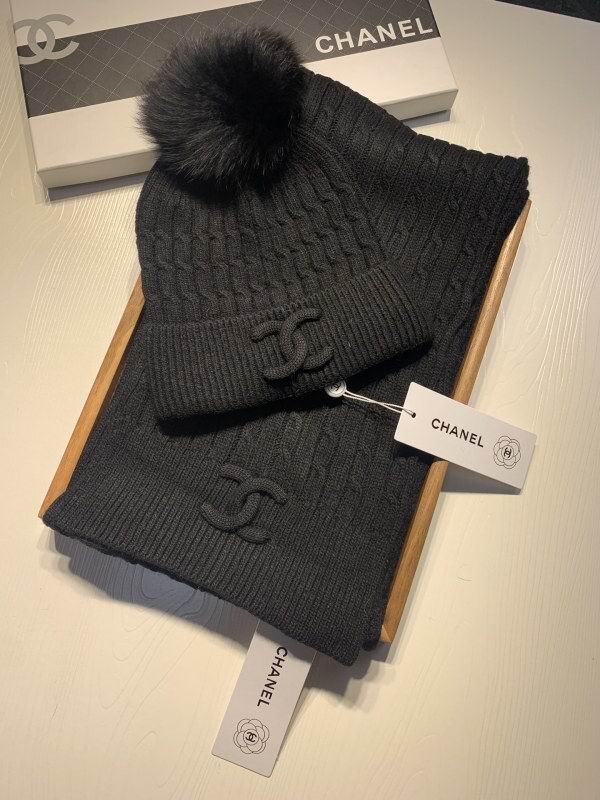 Chanel Scarf Hat hm (463)