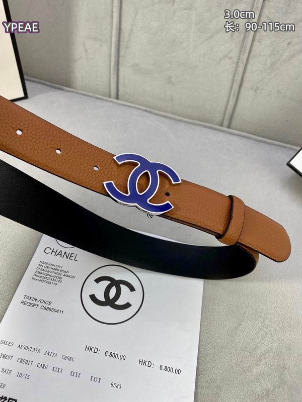 Chanel belt 30mmX90-115cm 8L (18)