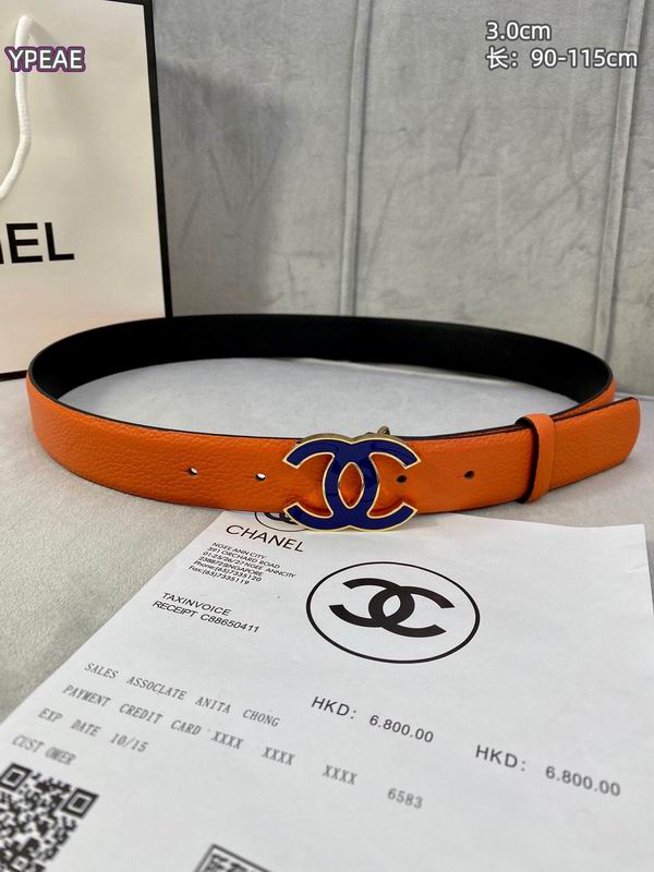 Chanel belt 30mmX90-115cm 8L (9)