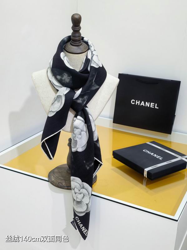 Chanel scarf 140X140cm 70%羊绒30%真丝 E25 (11)