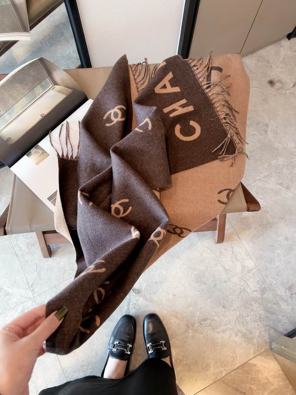 Chanel scarf 180X60cm 70%羊绒30%真丝 E22 (11)