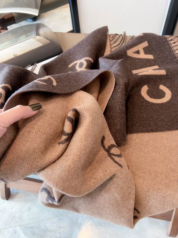 Chanel scarf 180X60cm 70%羊绒30%真丝 E22 (13)