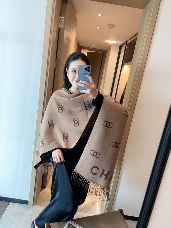 Chanel scarf 180X60cm 70%羊绒30%真丝 E22 (14)