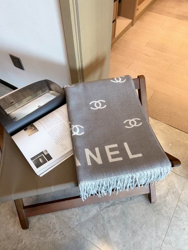 Chanel scarf 180X60cm 70%羊绒30%真丝 E22 (15)