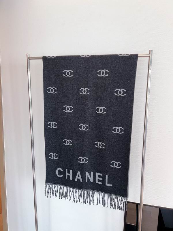 Chanel scarf 180X60cm 70%羊绒30%真丝 E22 (2)
