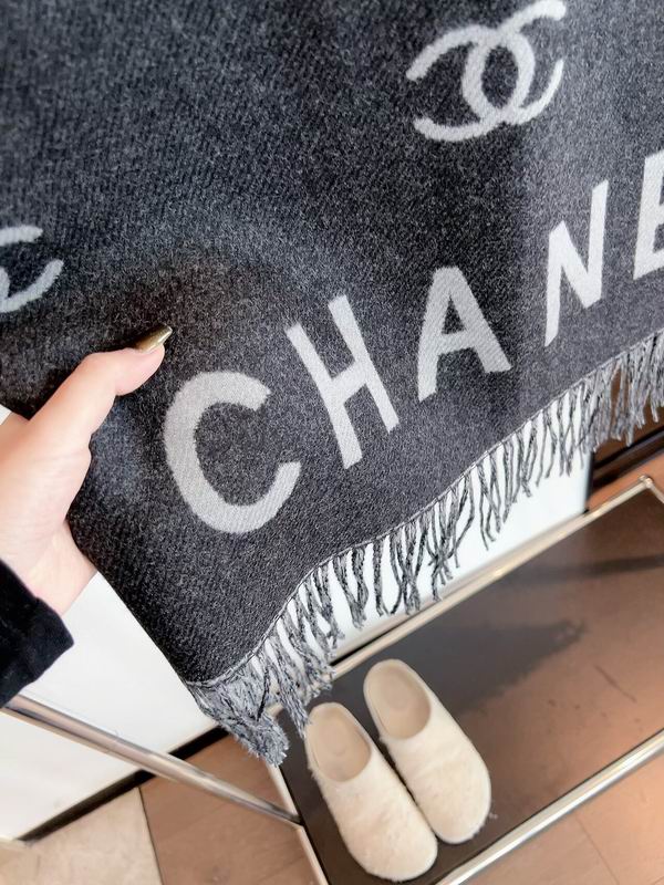 Chanel scarf 180X60cm 70%羊绒30%真丝 E22 (3)