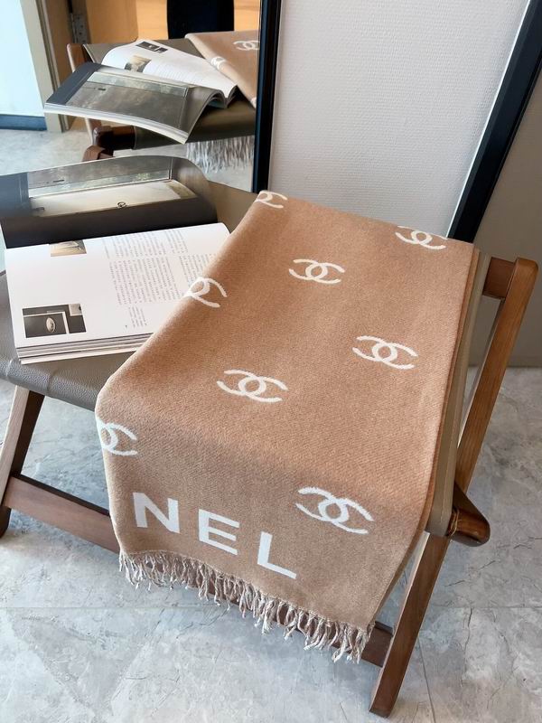 Chanel scarf 180X60cm 70%羊绒30%真丝 E22 (6)
