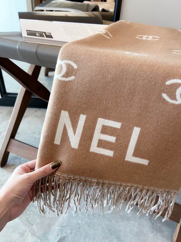 Chanel scarf 180X60cm 70%羊绒30%真丝 E22 (7)