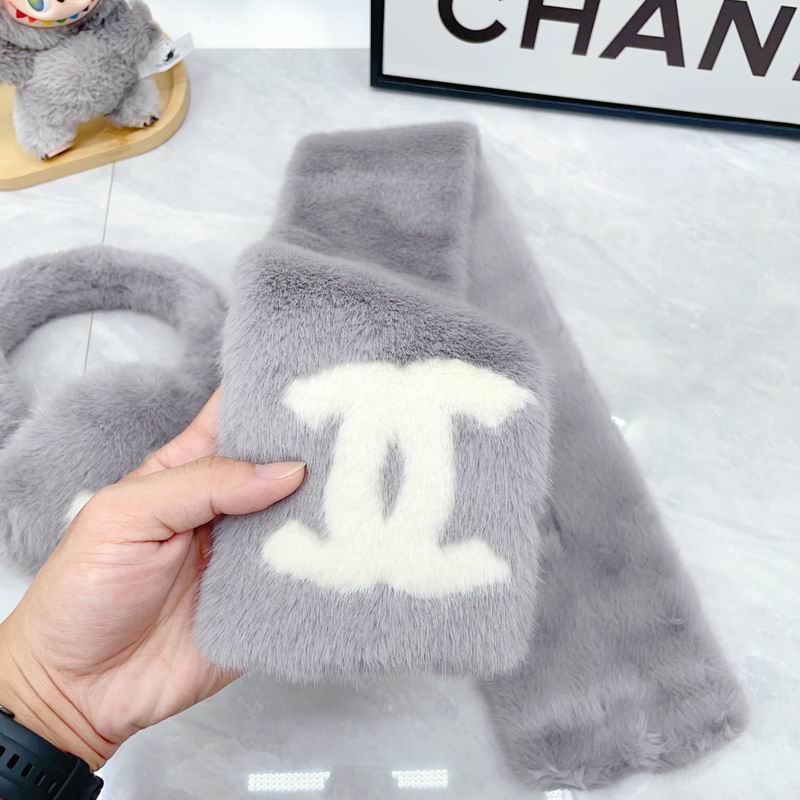 Chanel scarf earmuff dx (78)