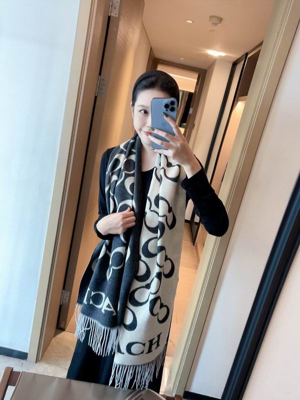 Coach Scarf 195X53cm 97%羊毛3%羊绒 E24 (4)