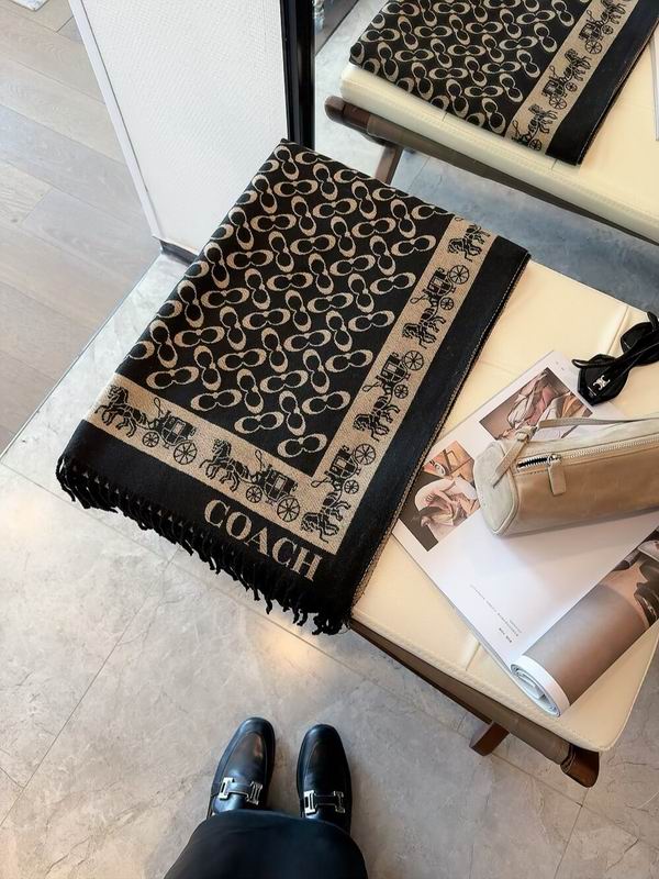 Coach Scarf 195X53cm 97%羊毛3%羊绒 E35 (1)