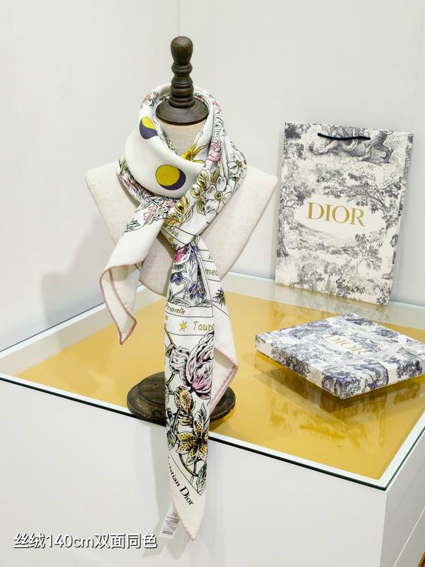 Dior Scarf 140X140cm 70%羊绒30%真丝 E (2)