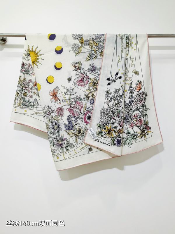 Dior Scarf 140X140cm 70%羊绒30%真丝 E (3)