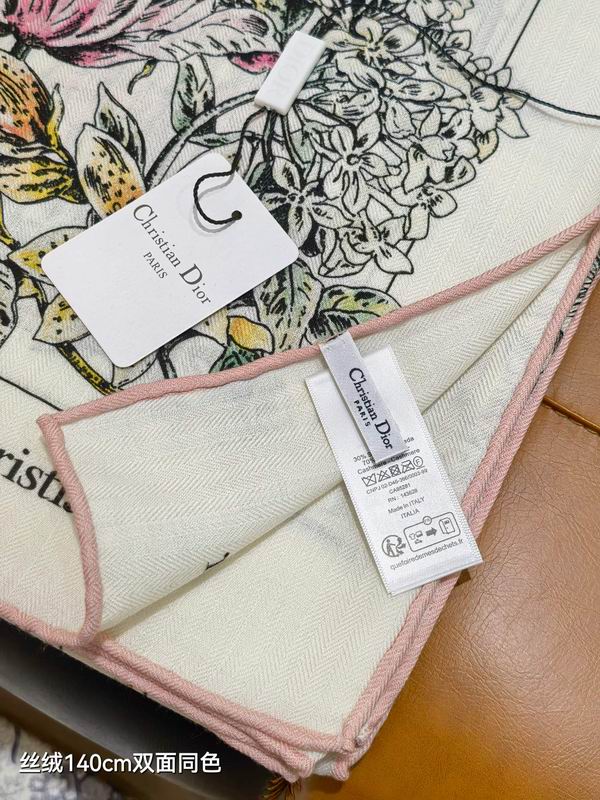 Dior Scarf 140X140cm 70%羊绒30%真丝 E (5)