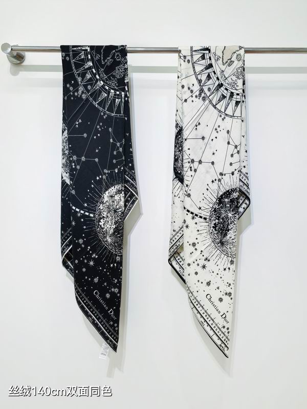 Dior Scarf 140X140cm 70%羊绒30%真丝 E12 (1)