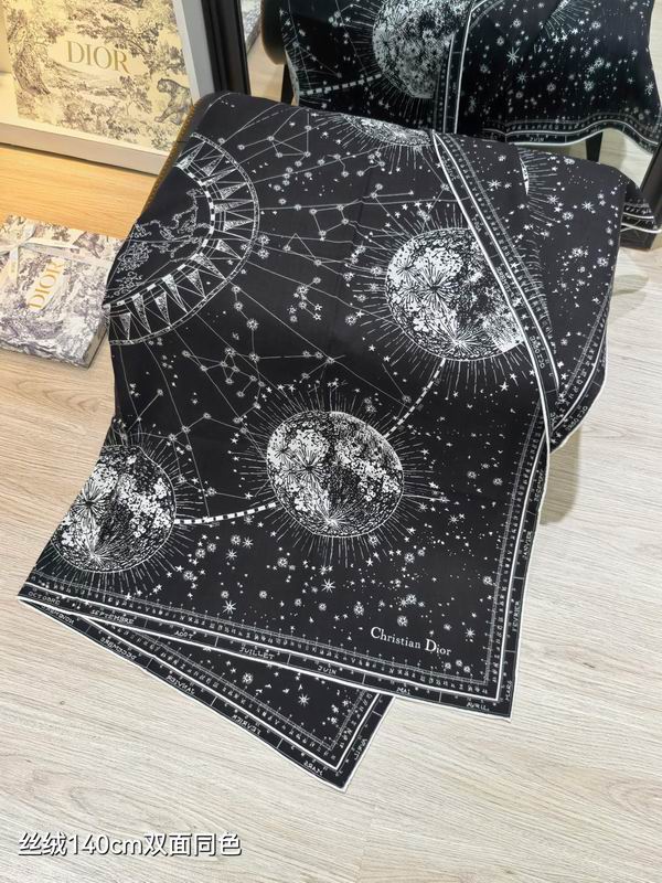 Dior Scarf 140X140cm 70%羊绒30%真丝 E12 (15)