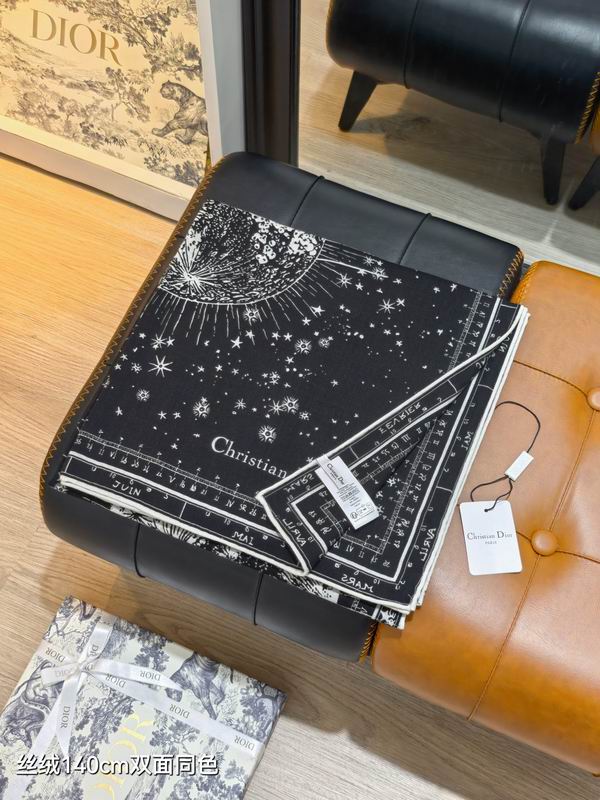 Dior Scarf 140X140cm 70%羊绒30%真丝 E12 (16)