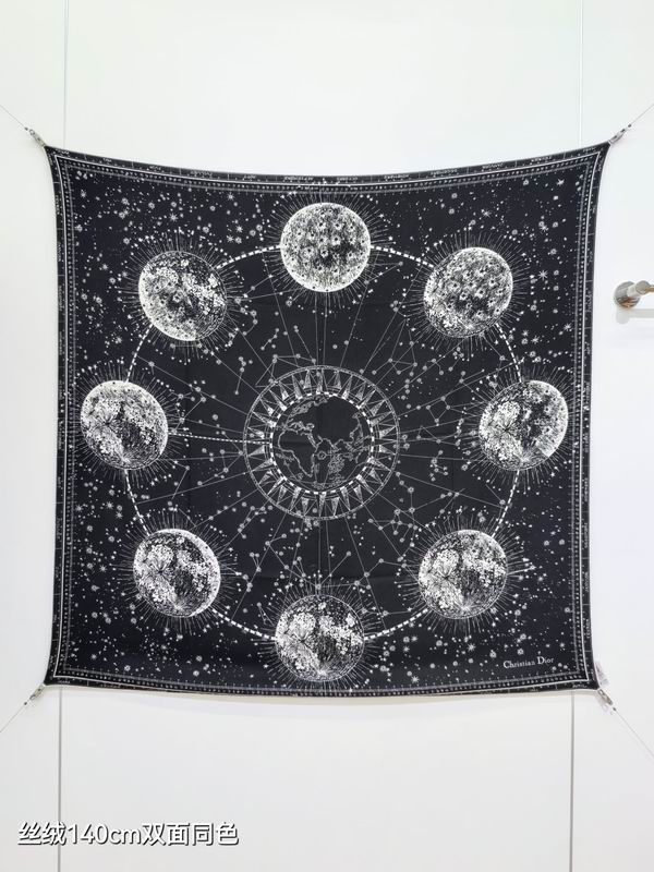 Dior Scarf 140X140cm 70%羊绒30%真丝 E12 (17)