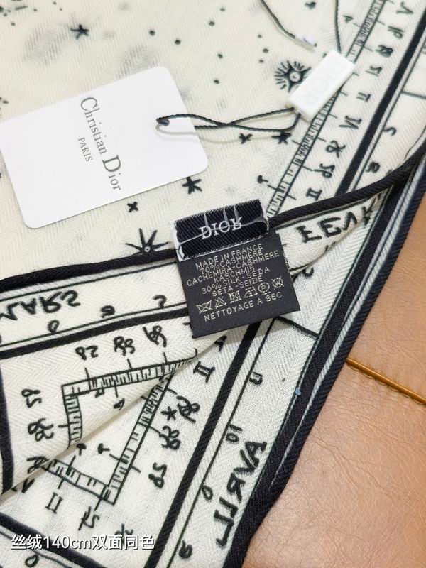 Dior Scarf 140X140cm 70%羊绒30%真丝 E12 (4)