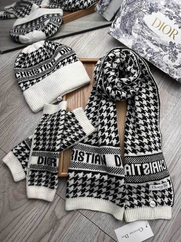 Dior Scarf Hat gloves hm (5)