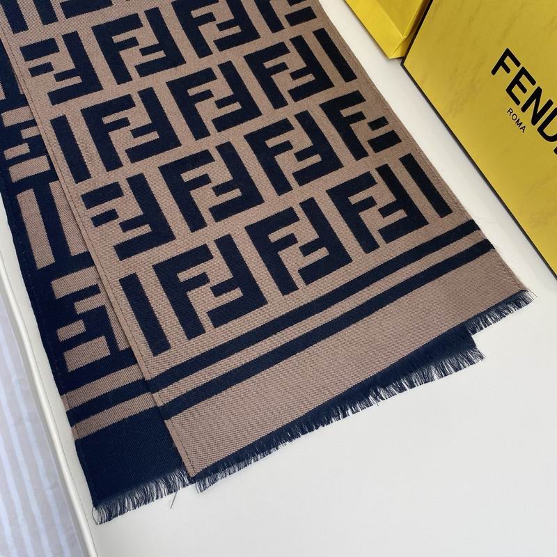 Fendi Scarf 35X180cm 95%羊毛5%蚕丝 E03 (3)