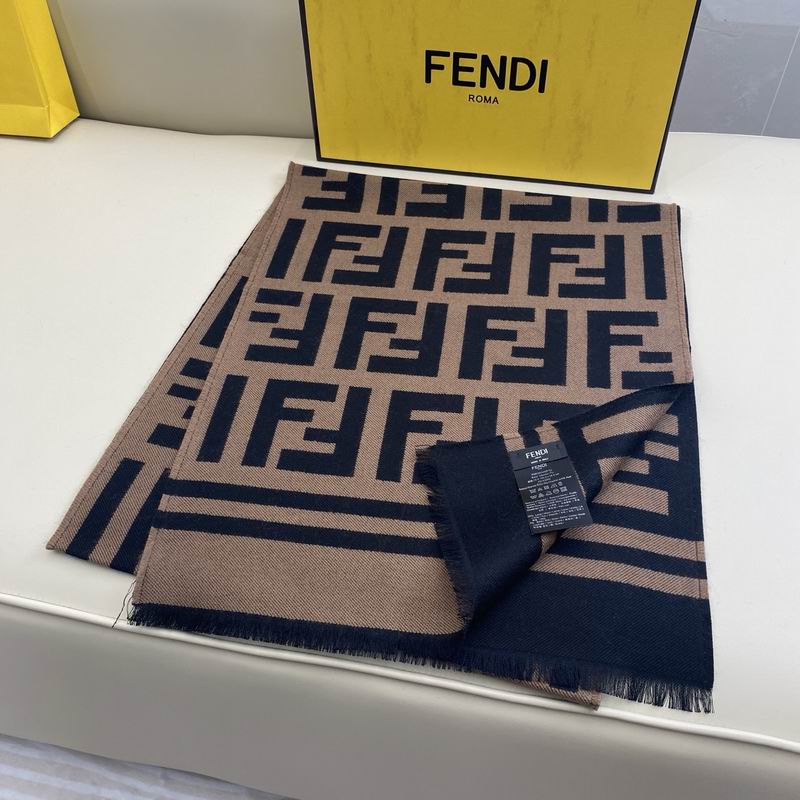 Fendi Scarf 35X180cm 95%羊毛5%蚕丝 E03 (5)