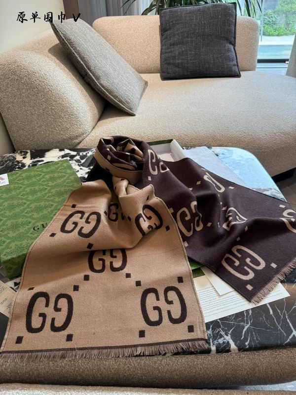 Gucci Scarf 190X35cm 100%羊绒 E33 (7)