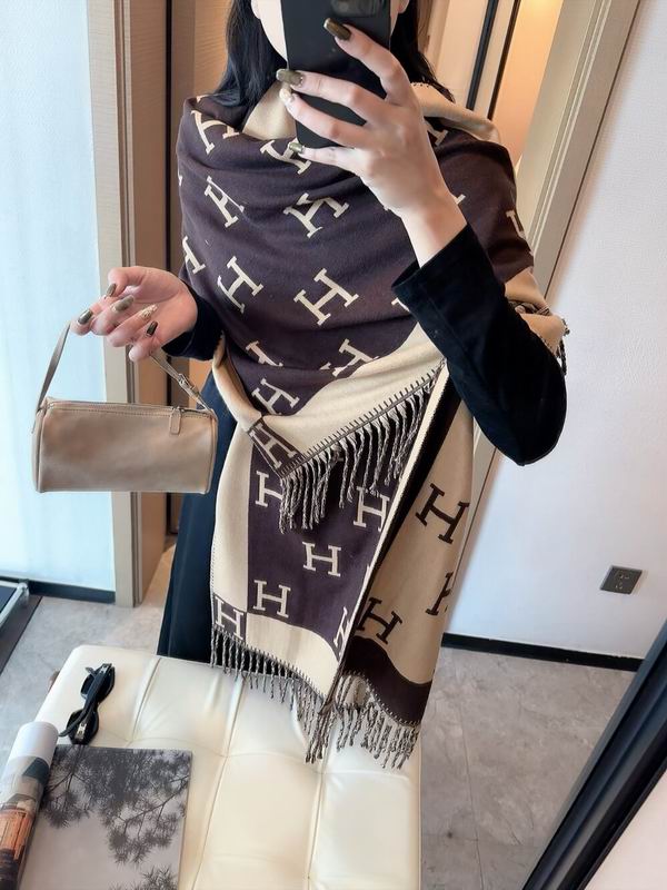 Hermes Scarf 180X65cm 70%羊绒30%真丝 E20 (18)