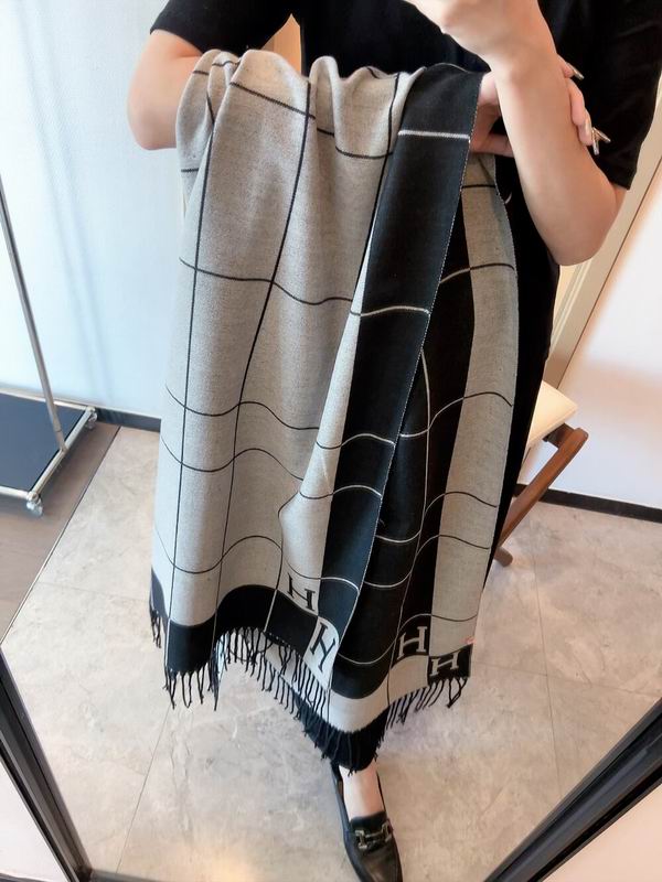 Hermes scarf 180X65cm 70%羊绒30%真丝 E15 (13)