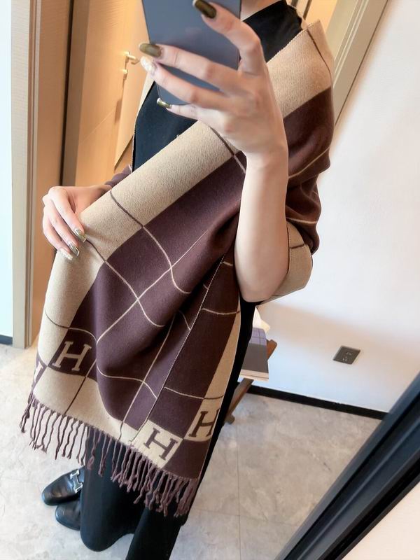 Hermes scarf 180X65cm 70%羊绒30%真丝 E15 (22)