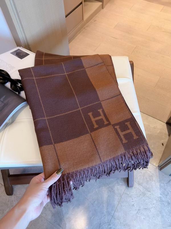 Hermes scarf 180X65cm 70%羊绒30%真丝 E15 (25)