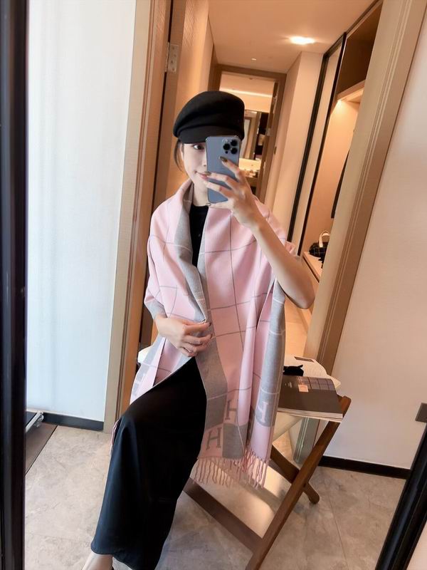 Hermes scarf 180X65cm 70%羊绒30%真丝 E15 (5)