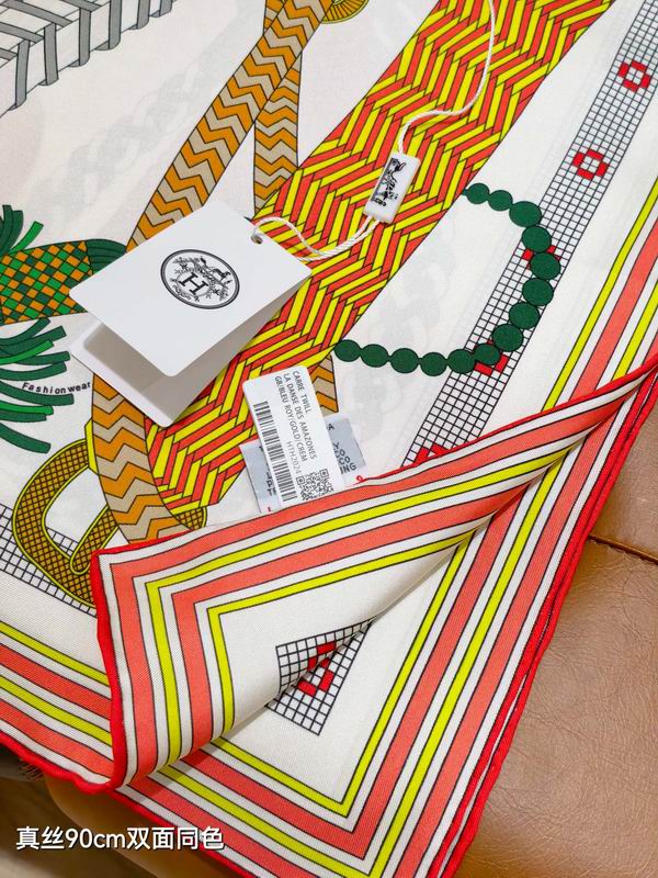 Hermes silk Scarf 90X90cm E03 (14)