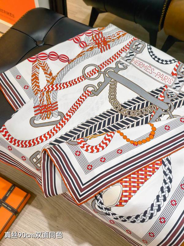 Hermes silk Scarf 90X90cm E03 (25)