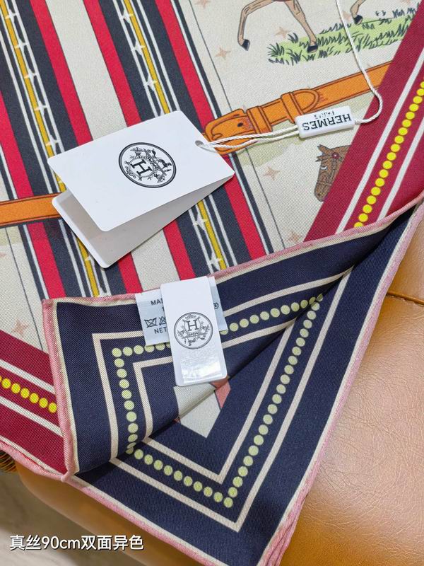 Hermes silk Scarf 90X90cm E10 (14)