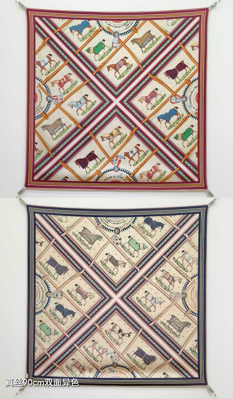 Hermes silk Scarf 90X90cm E10 (18)