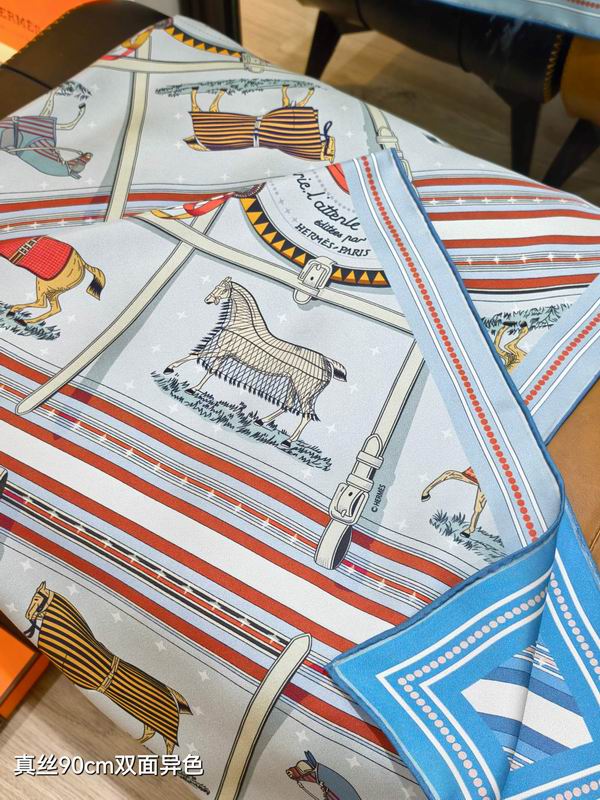 Hermes silk Scarf 90X90cm E10 (25)