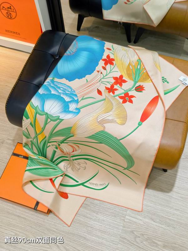 Hermes silk Scarf 90X90cm E22 (14)
