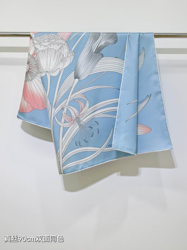 Hermes silk Scarf 90X90cm E22 (21)
