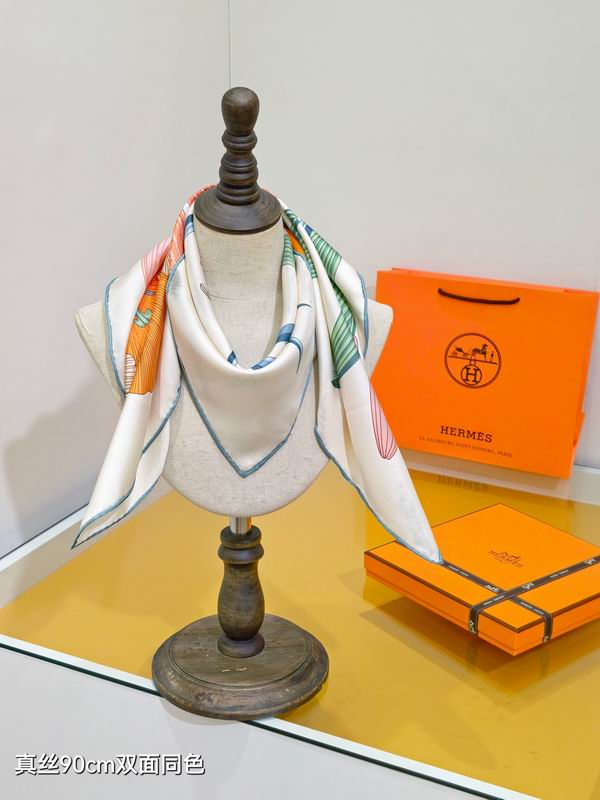 Hermes silk Scarf 90X90cm E22 (30)