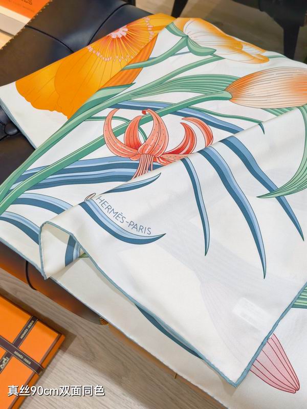 Hermes silk Scarf 90X90cm E22 (33)
