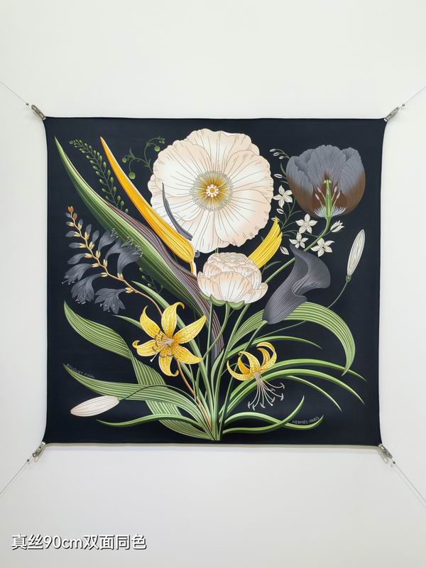 Hermes silk Scarf 90X90cm E22 (8)