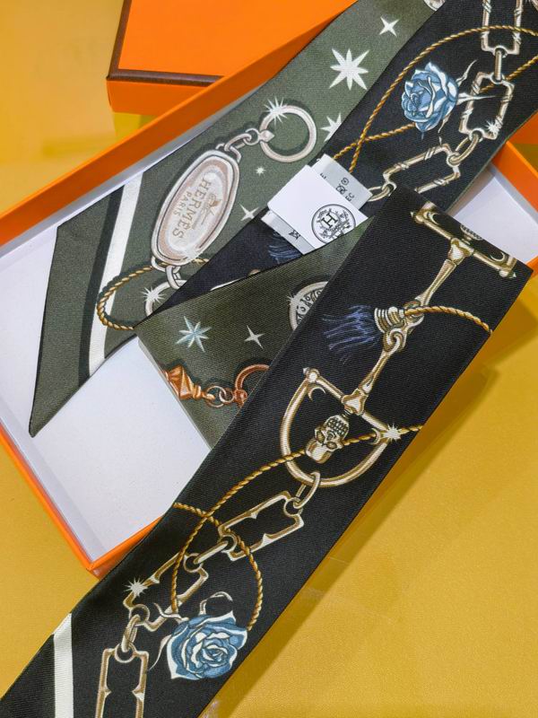 Hermes silk ribbon 5X86cm E01 (12)