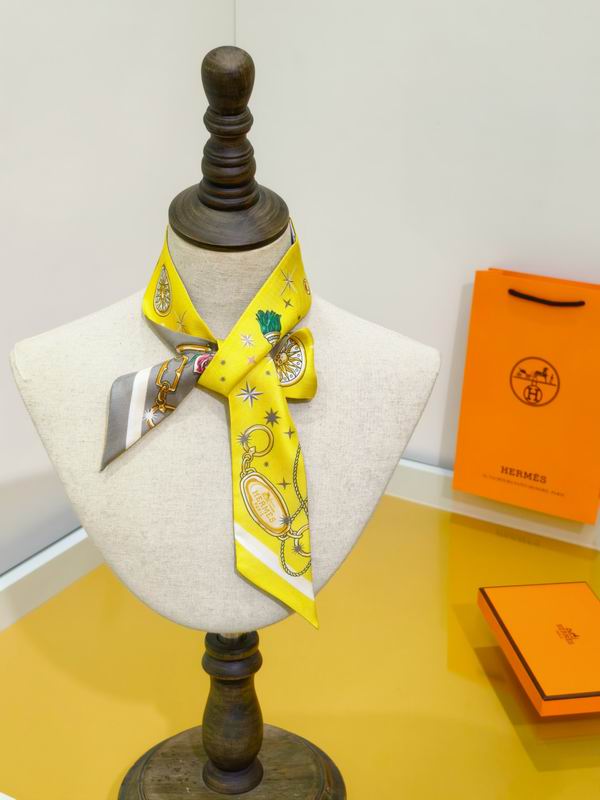 Hermes silk ribbon 5X86cm E01 (2)